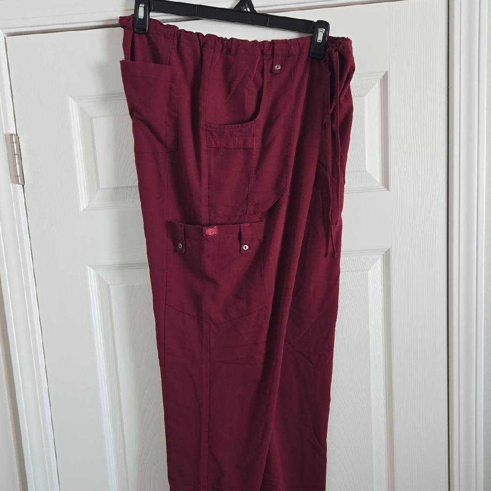 Dickies Women's Dark Red scrub Pants